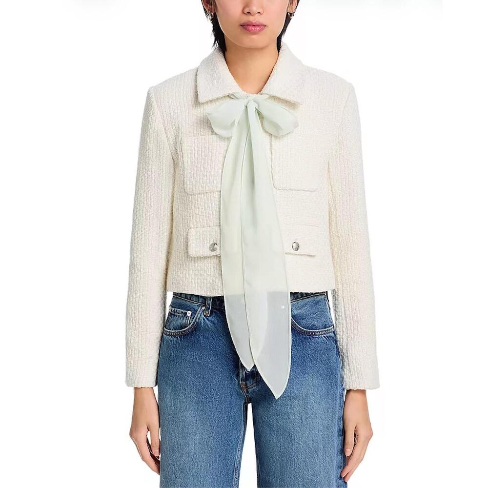 NEW STEVE MADDEN alise tweed blazer in ivory